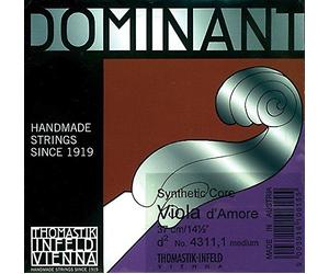 Thomastik Cuerda para viola d'amore Dominant escala 38,5cm - cuerda La resonancia, entorchado en acero