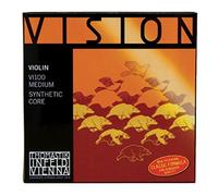 Thomastik Cuerda para violín 1/16 Vision - cuerda Re núcleo sintético, entorchado en plata pura, medio