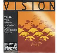 Thomastik Cuerda para violín 1/4 Vision - cuerda Re núcleo sintético, entorchado en plata pura, medio