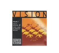 Thomastik Cuerda para violín 1/8 Vision - cuerda Mi acero, entorchado aluminio, medio, bola extraible