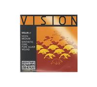 Thomastik Cuerda para violín 3/4 Vision - cuerda Re núcleo sintético, entorchado en plata pura, medio
