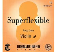 Thomastik Cuerda para violín 4/4 Superflexible - cuerda Re núcleo de cuerda, entorchado acero cromo, fuerte