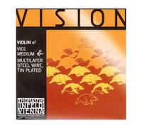 Thomastik corde per violino Vision Synthetic Core Medium Pallino rimovibile;Mi acciaio zincato. Pallino. 4/4;