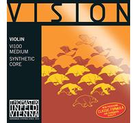 Thomastik Cuerda para violín 4/4 Vision - cuerda Re núcleo sintético, entorchado aluminio, medio
