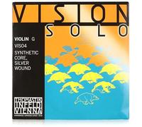 Thomastik Cuerda para violín 4/4 Vision Solo - cuerda Sol núcleo sintético, entorchado en plata pura, medio