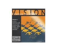 Thomastik Cuerda para violín 4/4 Vision Titanium Orchestra - cuerda Mi acero cromo liso, medio, bola extraible