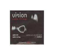 Thomastik Cuerda para violín 7/8 Vision - cuerda Re núcleo sintético, entorchado en plata pura, medio