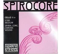 Thomastik Cuerda para Violonchelo 1/2 Spirocore - cuerda La núcleo flexible en espiral, entorchado cromo, medio