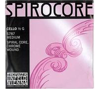Thomastik Cuerda para Violonchelo 1/2 Spirocore - cuerda Sol núcleo flexible en espiral, entorchado cromo, medio
