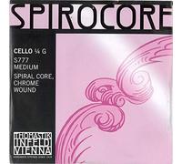 Thomastik Cuerda para Violonchelo 1/4 Spirocore - cuerda Sol núcleo flexible en espiral, entorchado cromo, medio