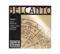Thomastik Cuerda para Violonchelo 4/4 Belcanto - cuerda Re núcleo de acero, entorchado cromo, medio