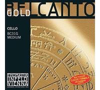 Thomastik Cuerda para Violonchelo 4/4 Belcanto Gold - cuerda Sol núcleo en espiral, entorchado con aleación multi componente, medio