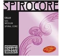 Thomastik Cuerda para Violonchelo 4/4 Spirocore - cuerda La núcleo flexible en espiral, entorchado cromo, medio
