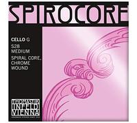 Thomastik Cuerda para Violonchelo 4/4 Spirocore - cuerda Sol núcleo flexible en espiral, entorchado cromo, medio