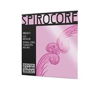 Thomastik Cuerda para Violonchelo 4/4 Spirocore - cuerda Sol núcleo flexible en espiral, entorchado wolframio, medio