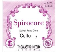 Thomastik Cuerda para Violonchelo 4/4 Spirocore - cuerda Sol núcleo flexible en espiral, entorchado wolframio, ligera