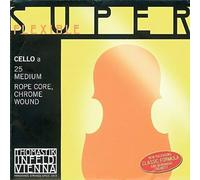 Thomastik Cuerda para Violonchelo 4/4 Superflexible - cuerda La núcleo de cable de acero, entorchado acero cromado, pesado