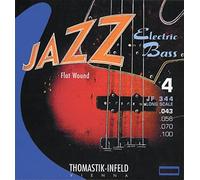 Thomastik Cuerdas para Bajo Eléctrico Jazz Bass Serie niquel entorchado plano juego 4 cuerdas JF324 escala corta 32"