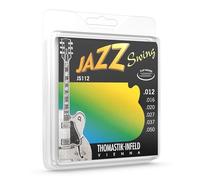 Thomastik Cuerdas para Guitarra Eléctrica Jazz Swing Series niquel Flat Wound juego JS112 Medium Light .012-.050w