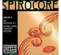 Thomastik Cuerdas para violín Spirocore alma en espiral juego 3/4 mediana entorchado de acero