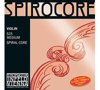 Thomastik Cuerdas para violín Spirocore alma en espiral, juego 4/4 mediana con Mi entorchado aluminio