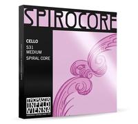 Thomastik Cuerdas para Violonchelo Spirocore alma en espiral juego 4/4 mediana entorchado de cromo