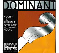 Thomastik-Infeld Dominant 130, cuerda Mi violín 4/4 media, alma de acero enrollada en aluminio, sonido equilibrado, calidez similar a la tripa natural, cuerda de referencia para violín