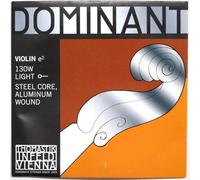 Thomastik-Infeld Dominant cuerda de violín Mi 4/4 - cuerda individual (130w), núcleo de acero, entorchado de aluminio, tensión suave