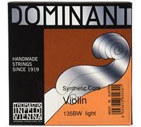 Thomastik-Infeld Cuerdas para violín Dominant – juego 4/4 blanda, alma nylon, Mi en acero