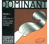 Thomastik Cuerdas violín Dominant 135, alma nylon, Mi acero entorchado aluminio, juego 4/4 blando