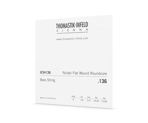 Thomastik-Infeld Flat Wound Bajo eléctrico - JF34136 - Cuerda individual B - Jazz Bass Escala larga 34", calibre .136