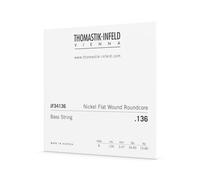 Thomastik cuerda Si .136 núcleo redondo de acero, entorchado plano de níquel larga escala 34" JF34136 para bajo eléctrico Jazz juego JF345, JF346