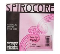 Thomastik Cuerda para Violonchelo 4/4 Spirocore - cuerda Do núcleo flexible en espiral, entorchado plata, pesado
