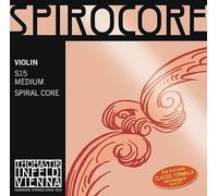 Thomastik Cuerdas para violín Spirocore alma en espiral, juego 4/4 mediana con Mi entorchado aluminio