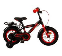 Thombike 12 Pulgadas Bicicleta Niño Rojo Negro 3-4, 5 Años Ruedines