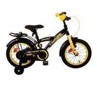 Thombike 14 Pulgadas Bicicleta Niño Negro Amarillo 3,5 -5 Años Freno de Pedal