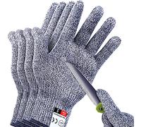 THOMEN - Juego de 4 guantes resistentes a los cortes - Protección de nivel 5 para cocina, corte de carne, talla de madera, corte de mandolina y mucho más