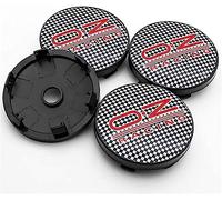 THOMIX 4 Piezas Tapas Centrales Buje para OZ Racing 60mm, Impermeable AntióXido Wheel Centre Caps Buje Tapa Llantas Centrales Emblema Coche Accesorios,B