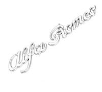 THOMIX Coche Emblema Insignia Logo para Alfa Romeo Giulia Stelvio, Metálico Embellecedores Pegatinas Pegatinas con Emblema Decoración de Carrocería Coche Accesorios,B Silver