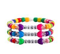 ThomJeley Pulseras apilables para mujeres y niñas, modernas pulseras de arcilla polimérica, bonitos regalos divertidos, común, Piedra, No es una piedra preciosa