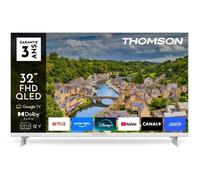 Thomson 32FQG3S15CW Televisor QLED 32" (80 cm) Full HD 1920x1080 Google TV, Wi-Fi, 3xHDMI 1.4, Adaptador 12V