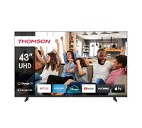 THOMSON 43 Zoll (109cm) 4K Ultra HD Smart Google TV, Wi-Fi, Dolby Audio, HDR10, Bluetooth 5.1, Triple-Tuner (Kabel/Satellit/Antenne), HDMI, Ci+, A+ Panel - 43UG4S14
