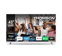 THOMSON 43 Pulgadas (109cm) 4K Ultra HD Blanco Smart Google TV, Wi-Fi, Dolby Vision IQ, Dolby Atmos, HDR10, Bluetooth 5.1, Triple-Tuner (Cable/Satélite/Antena), HDMI, Ci+, A+ Panel - 43UG4S14W
