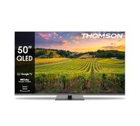 THOMSON 50 Pulgadas (126 cm) QLED Base Central Smart TV con Google, Wi-Fi, Dolby Audio, HDR10, Bluetooth 5.1, Triple Sintonizador (Cable/Satélite/Antena), HDMI, Ci+, Panel A+ - 50QG5C14