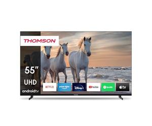 THOMSON 55 Pulgadas (139 cm) 4K Ultra HD Smart Android TV, Google Assistant, Wi-Fi, Dolby Digital, Bluetooth, Triple-Tuner (Cable/Satélite/Antena), HDMI, Ci Panel - 55UA5S13