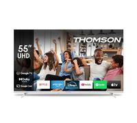 THOMSON 55 Pulgadas (139cm) 4K Ultra HD Blanco Smart Google TV, Wi-Fi,Dolby Audio, HDR10, Bluetooth 5.1, Triple-Tuner (Cable/Satélite/Antena), HDMI, CI+, A+ Panel - 55UG4S14W