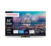 THOMSON 55 Pulgadas (139cm) QLED Plus Google Smart TV, Wi-Fi, Dolby Vision IQ, Dolby Atmos, HDR10, Bluetooth 5.1, Triple-Tuner (Cable/Satélite/Antena), HDMI, Ci+, A+ Panel - 55QG6C14