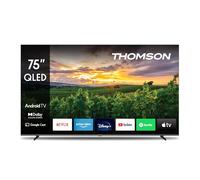 THOMSON 75 Pulgadas (189 cm) QLED Televisor - Smart Android TV (WLAN, HDR, Triple Sintonizador DVB-C/S2/T2, Control de Voz) - 75QA2S13-2023