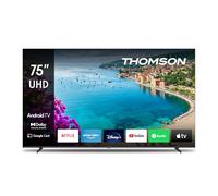 THOMSON 75 Pulgadas (190 cm) 4K Ultra HD Smart Android TV, Google Assistant, Wi-Fi, Dolby Digital, Bluetooth, Triple-Tuner (Cable/Satélite/Antena), HDMI, Ci+, A+ Panel - 75UA5S13