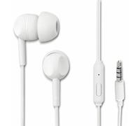 THOMSON | Auriculares con Cable, micrófono Integrado para Responder Llamadas, minimiza el Ruido Exterior, función remota, Cable de 1,2metros, In-Ear, Color Blanco